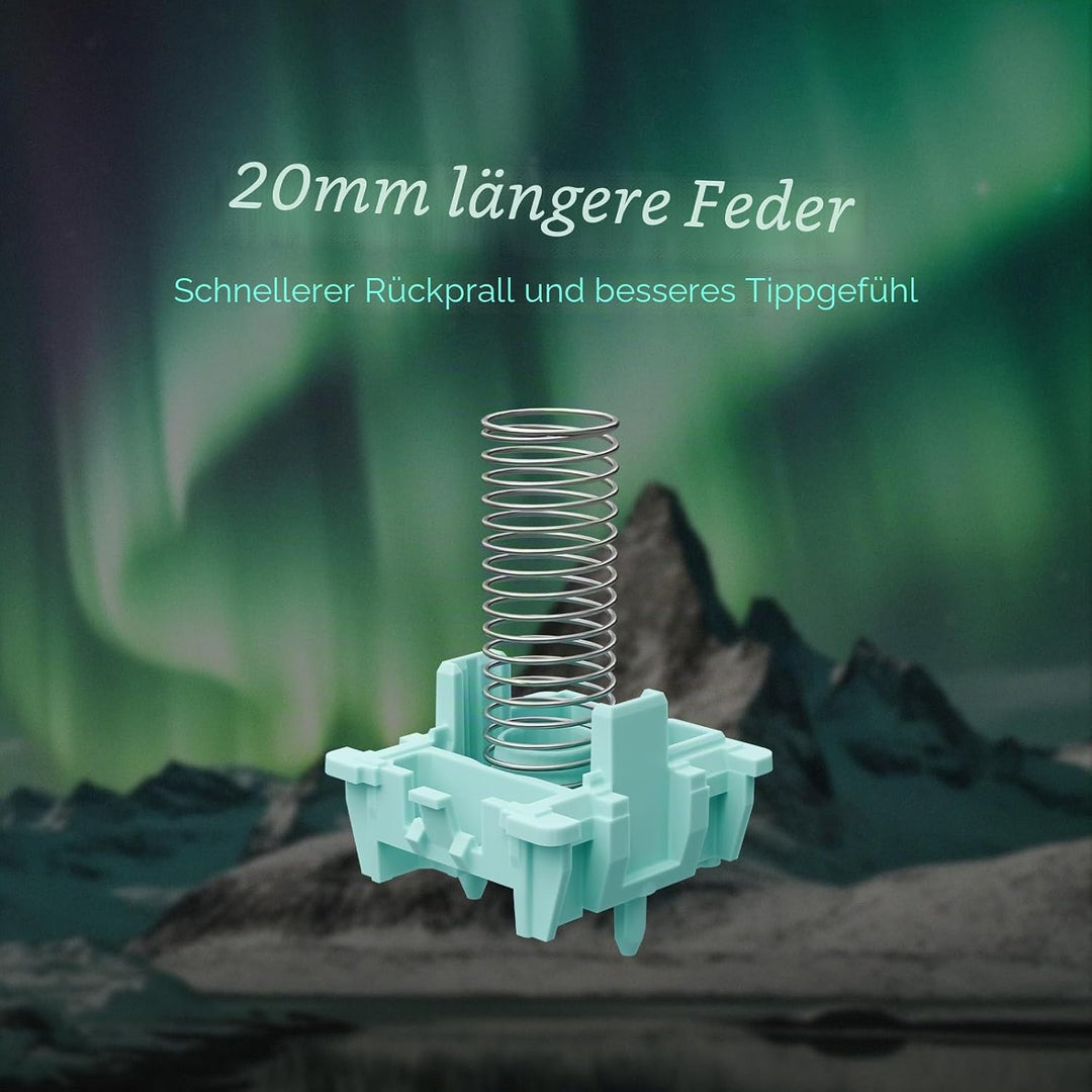 kutethy GATERON Magnetic Jade Pro Keyboard Switches, Linear Factory Pre-lubed Freely Setting Pre-Tra