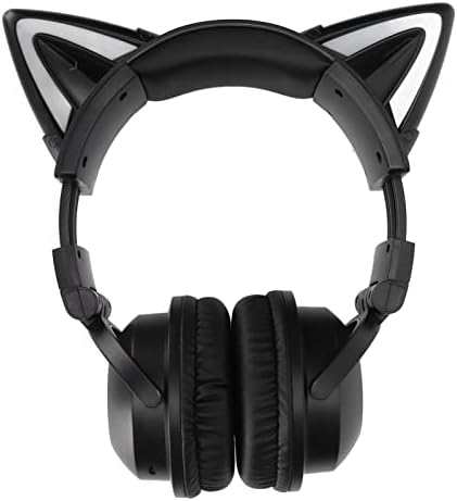 Cat Ear Bluetooth Headset, Bluetrumv5.0 Kabelloser Gaming-Kopfhörer mit Mikrofon und Buntem LED-Lich