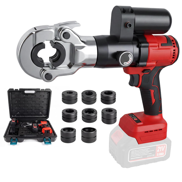 Akku Rohrpresszange 70kN Presswerkzeug Mit 9 Pressbacken | TH16/20/26/32 V12/15/18/22/28 Für Kupferr