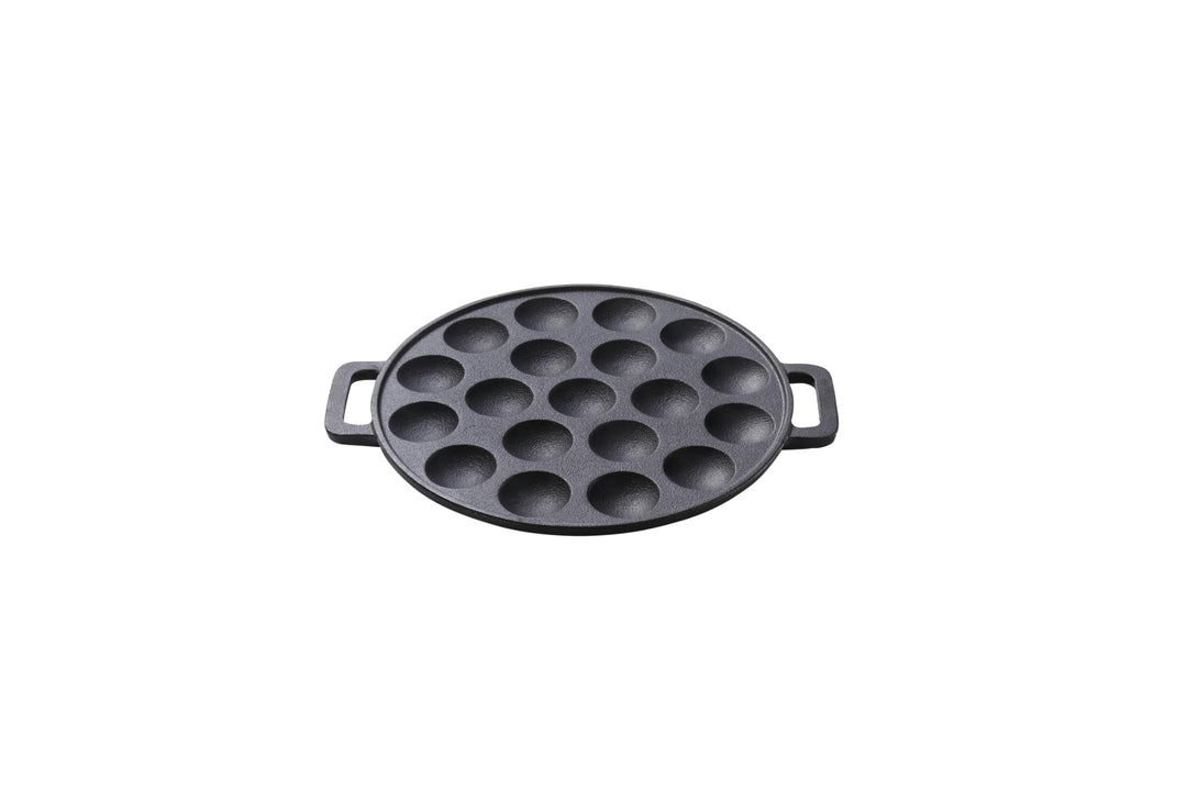 SKOTTSBERG Poffertjes Pfanne Gusseisen 24 cm eingebrannte Augenpfanne für holländische Spezialitäten