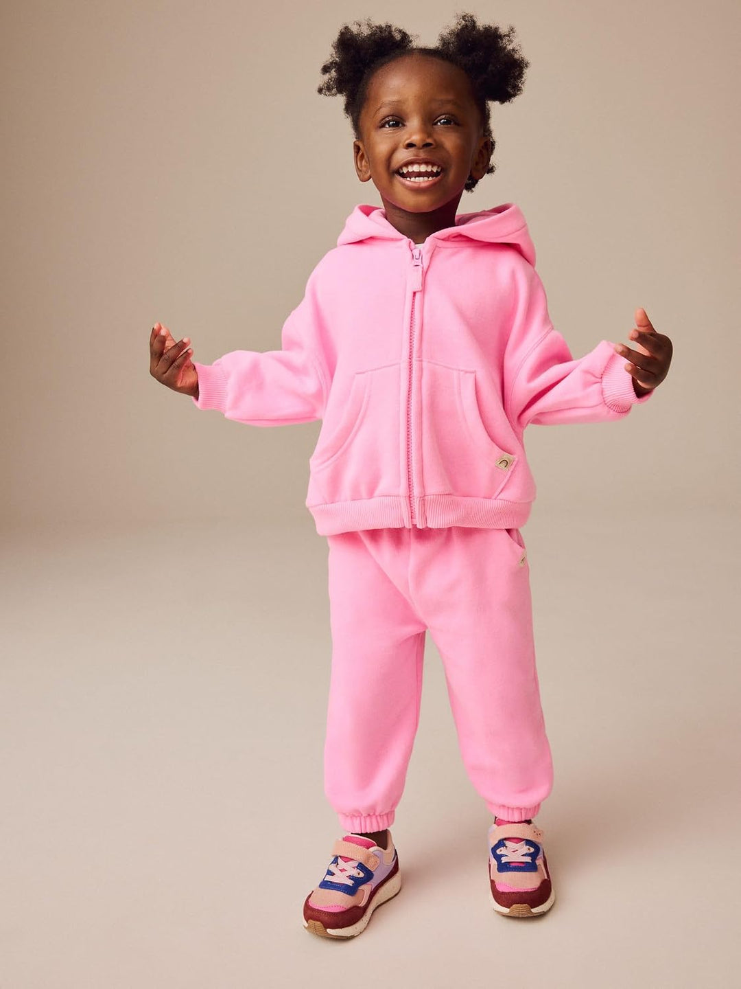 NEXT Mädchen Standard Kapuzenjacke 62-122 98-104 Bright Pink, 98-104 Bright Pink