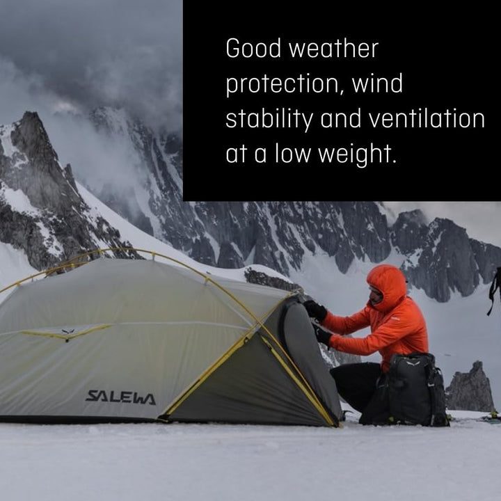 Salewa Zelt Sierra Leone 3-3 Personen Zelt LIGHTGREY/CACTUS, LIGHTGREY/CACTUS
