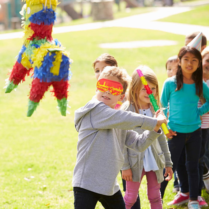 3 TLG. Pinata Set Lama, Pinatastab mit Augenmaske, Piniata für Kinder, Stock & Augenbinde, Esel Piña
