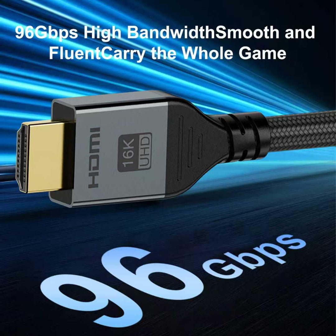 16K HDMI 2.2 Kabel 3M, 96Gbit/s High Speed HDMI Kabel, 16K 60Hz 8K 60Hz 4K 240Hz 144Hz 120Hz HDMI 2.