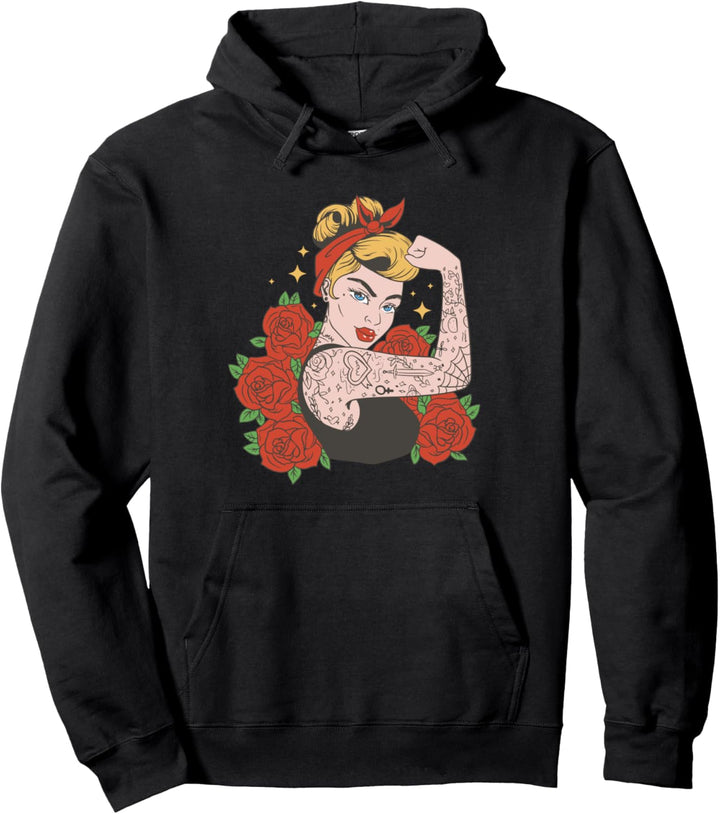 Frauenpower für Erfolgreiche Starke tätowierten Frauen Pullover Hoodie