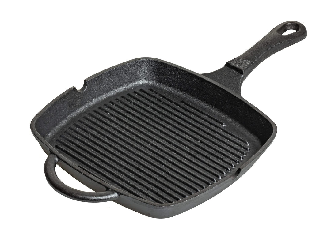 Blackwell Grillpfanne | Gusseisen | 23 x 23 cm | Ohne Antihaftbeschichtung | Alle Herdarten Grillpfa
