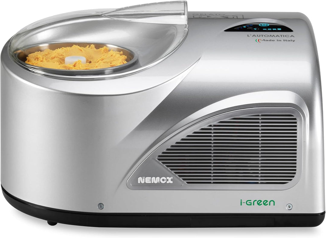 Nemox Gelato NXT1 L'AUTOMATICA i-Green Haushalts-Eismaschine Vollautomatisch (Silber)