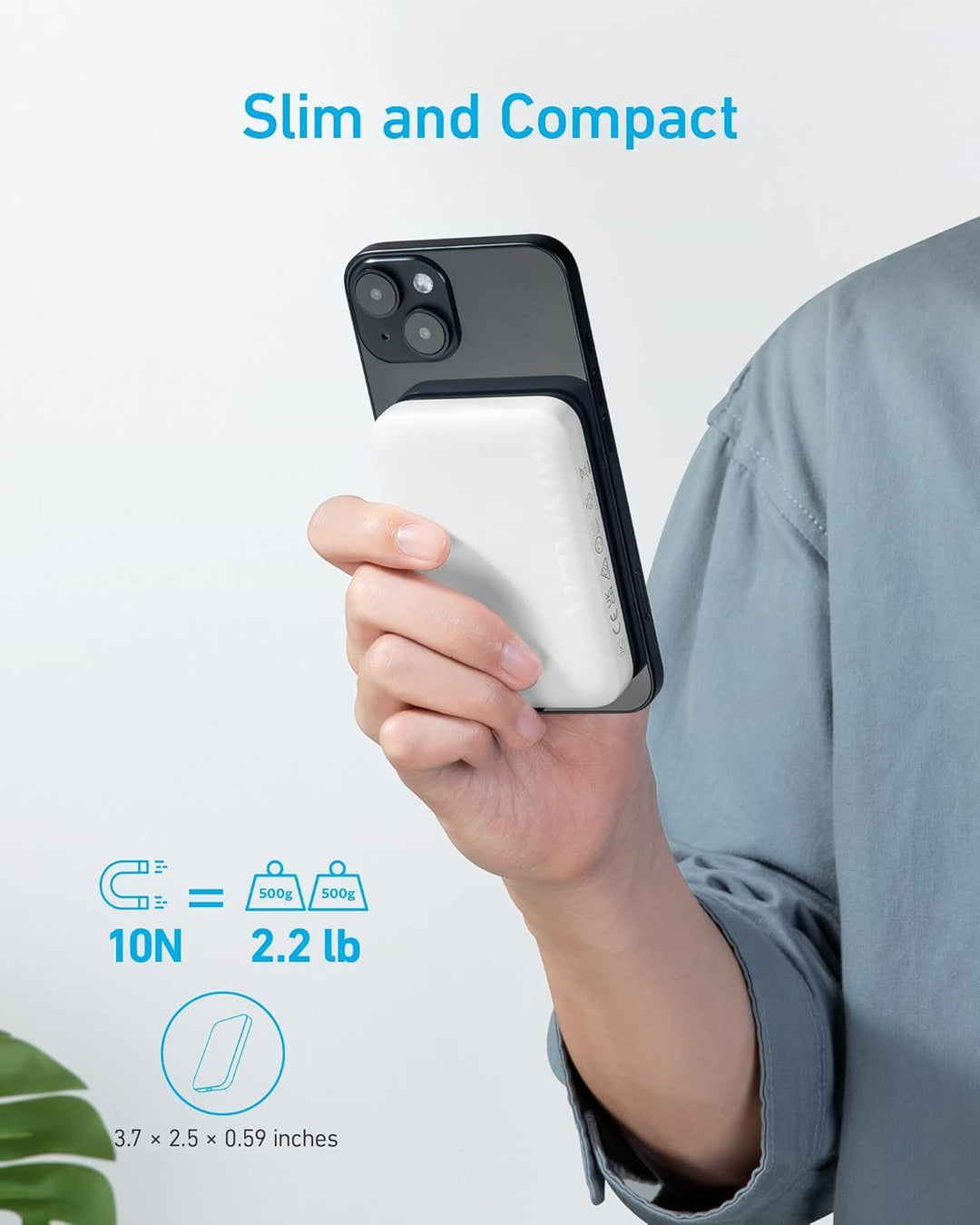 Anker 321 Magnetic Battery (PowerCore Magnetic 5K), 5.000 mAh Magnetic Wireless Portable Charger, ko