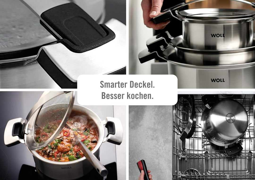 Woll Concept PRO Bratentopf mit Deckel-Induktiv, Ø 24 cm, 9 cm hoch, 4,0l-Geeignet für alle Herdarte