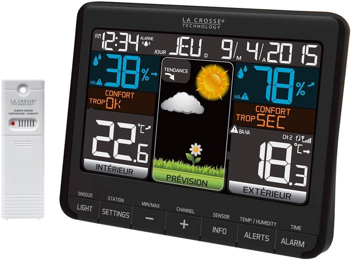 La Crosse Technology WS6825 Wetterstation, Schwarz