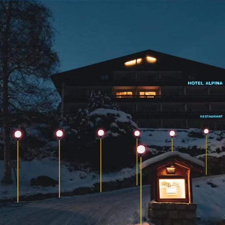 Orangefarbene Auffahrt-Reflektoren, reflektierende Einfahrtmarkierungen, 2-Wege-Reflektor, Schneemar