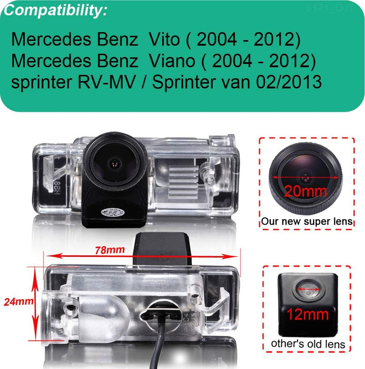Neues 20mm Objektiv HD Farbe Einparkhilfe Auto Rückfahrkamera, Super Weitwinkel wasserdichte Nachtsi