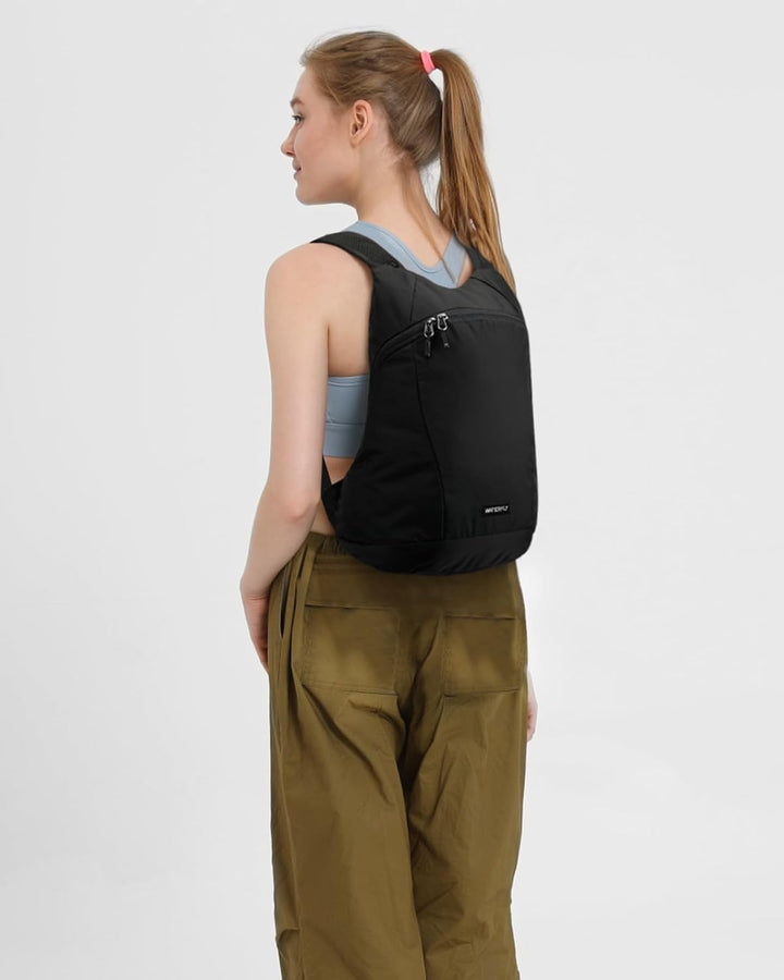 WATERFLY Faltbarer Rucksack Klein 15L: Ultraleicht Wanderrucksack Packable Tagesrucksack Sportliche