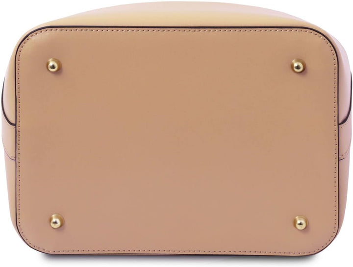 Tuscany Leather Vittoria Beuteltasche aus Leder Champagne, Champagne