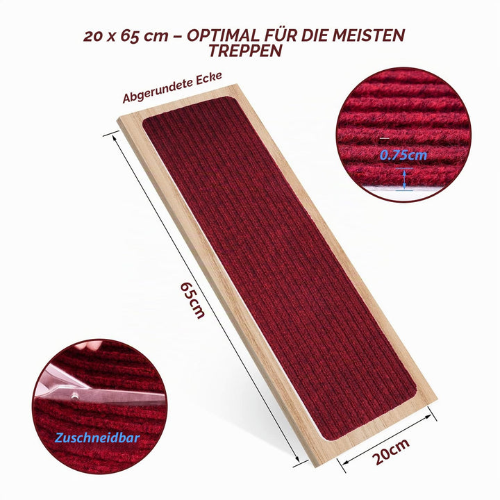 MBIGM 15er Set Stufenmatten 20 cm X 65 cm Treppenteppich Selbstklebend Sicherheit Stufenteppich für
