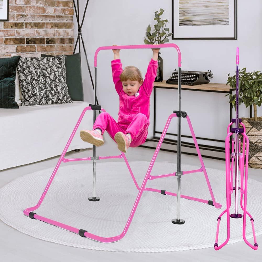 FINGER TEN Gymnastik Turnreck Kinder Gymnastics Bar, Horizontale Kip Stange Faltbar Turntrainingsger