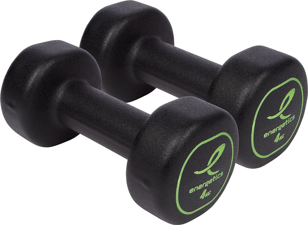 ENERGETICS Unisex – Erwachsene Neoprene Dumb. Pairs Hanteln 2X3,0 Black/Yellow, 2X3,0 Black/Yellow