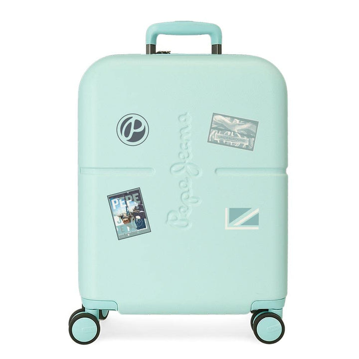 Pepe Jeans Chest Kabinentrolley, blau, 40 x 55 x 20 cm, starr, ABS-Verschluss, integriert, 37 l, 3,2