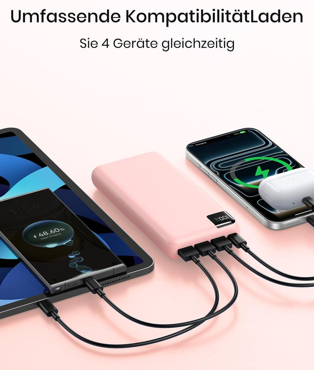 A ADDTOP Power Bank 20000mAh – 22.5W Schnellladefunktion klein Powerbank – Akkupack Externe Handyakk