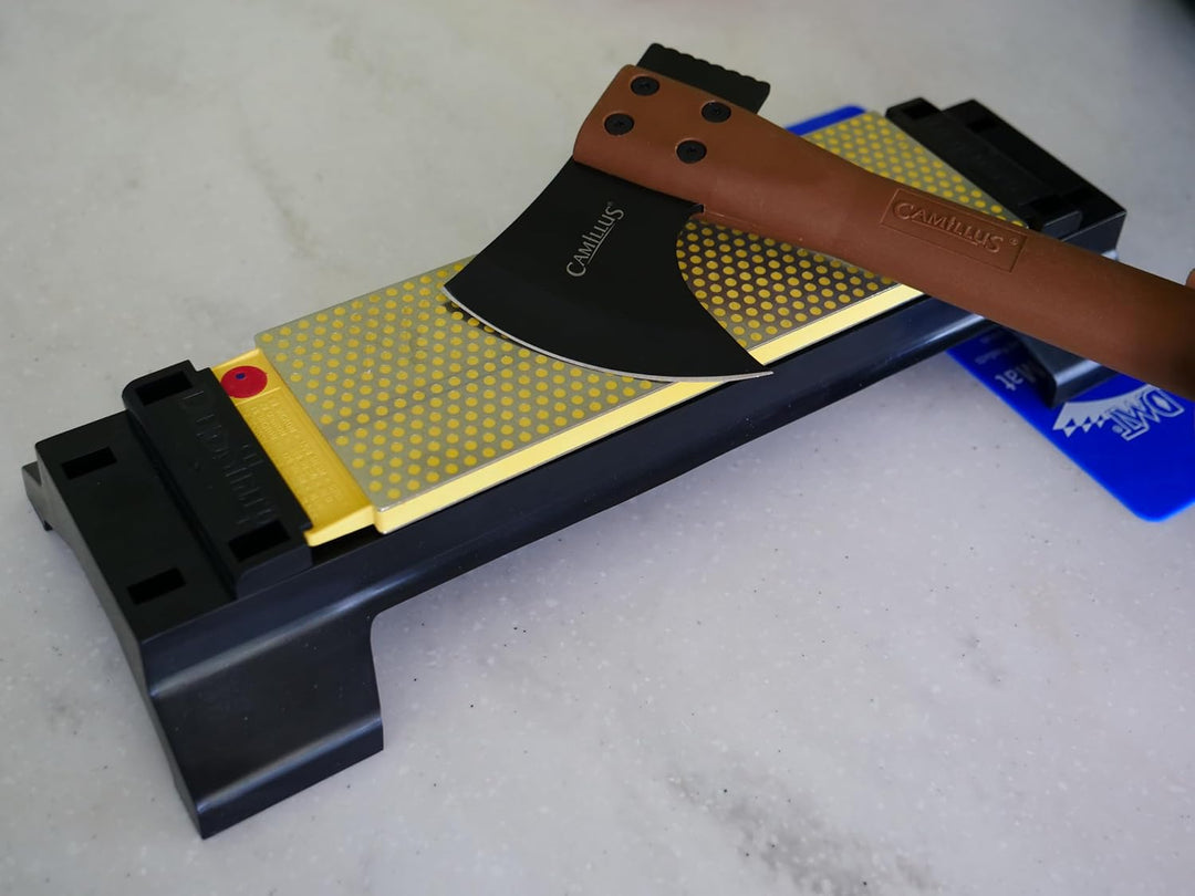 DMT DuoSharp plus Schärfstein – fein/grob mit Sockel, 20,3 cm / 8 Zoll, 1 Stück, WM8FC-WB