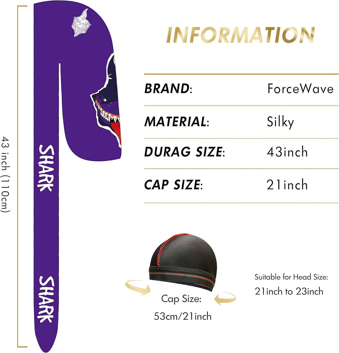 ForceWave Herren Durag Die Uhr ist EIN echter Hingucker Haifischblau, Schwarz, Rot, Haifischblau, Sc