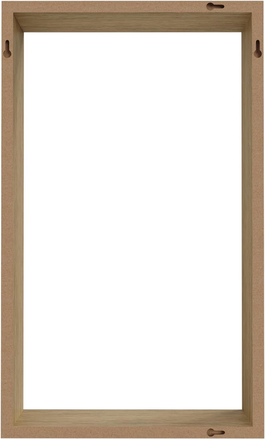 SPACEO - 2er-Set rechteckige Wandregale - Holz - Eiche - Matt - L. 27 x B. 45 x T. 11, 7 cm - L. 22
