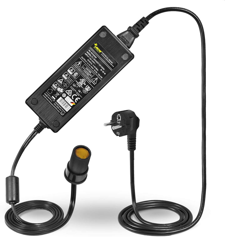 LEICKE KFZ Netzteil Stromwandler Gleichrichter 120W | TÜV |12V 10A AC DC mit Zigarettenanzünderbuchs