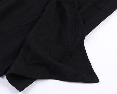 un-brand Japanische Kimono-Doppelgaze-Baumwollrobe für Herren in Übergrösse Taoistische Kleidung -Ze