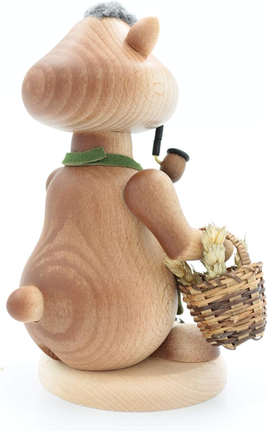 Kuhnert - Erzgebirgische Holzkunst Räuchermann Räucherfigur Hamster 18cm - Urhamster Mann, Urhamster