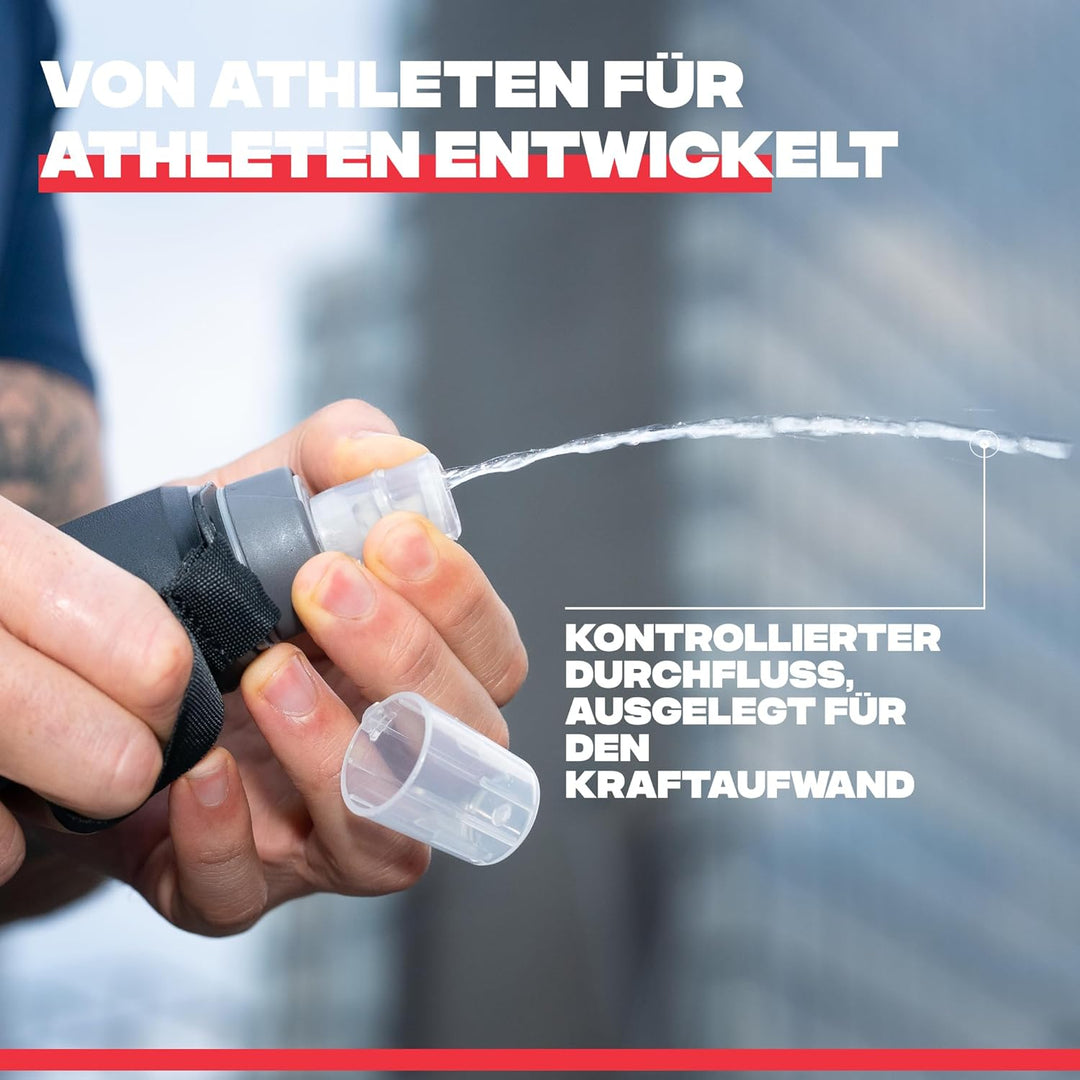 Shapeheart Weiche Trinkflasche Laufen 300 ml - Kompatibel Laufgürtel - Auslaufsicheres Ventil, Schmu