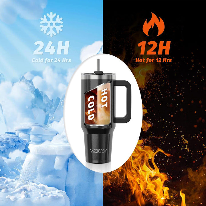 40oz Kaffeebecher to Go Thermobecher Doppelwandiger Edelstahl Vakuum Auslaufsicher Trinkbecher mit G