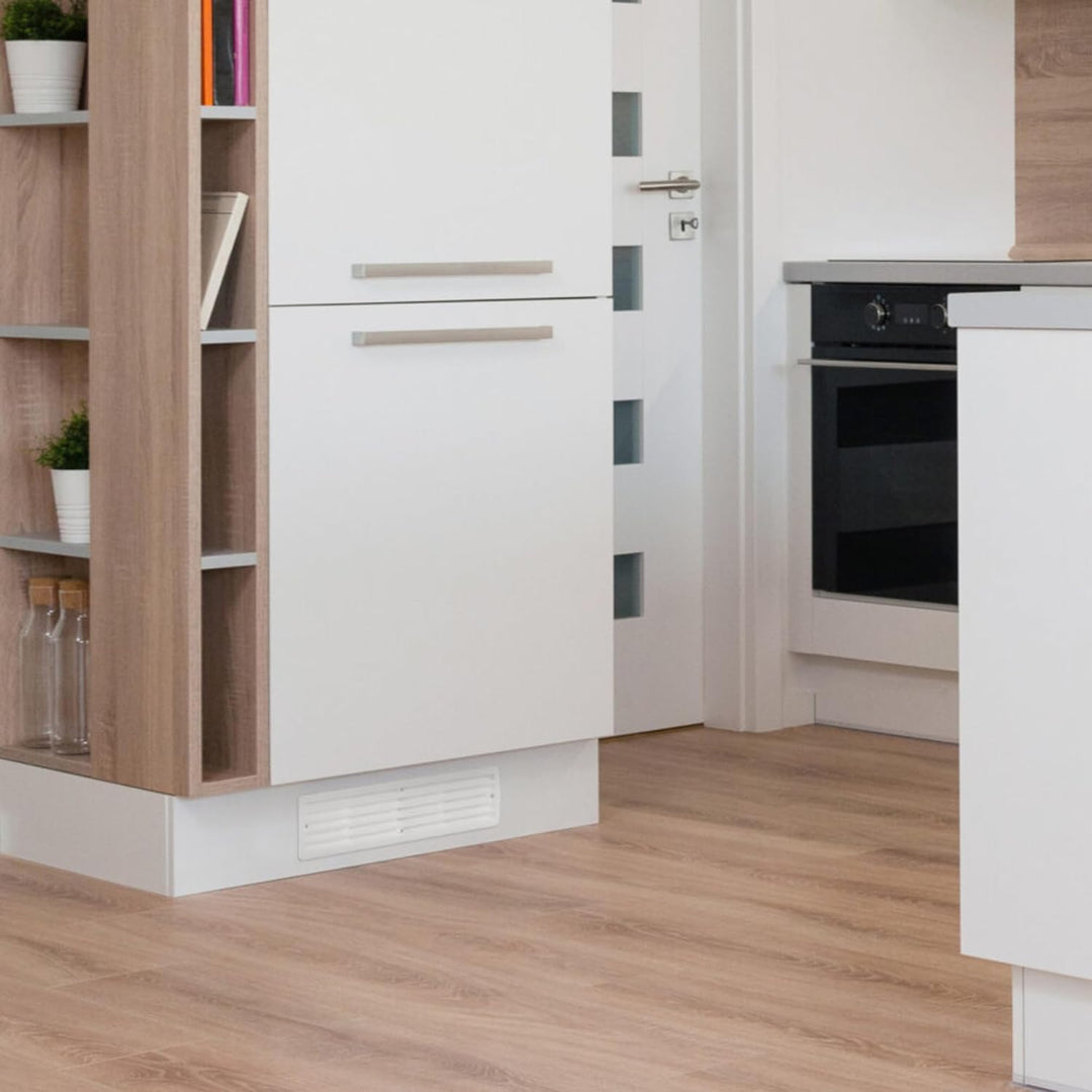 Gedotec Lüftungsgitter | 457 x 92 mm | 1 Stück | Tür-Gitter Weiss Kunststoff ABS | Türlüftung für Tü