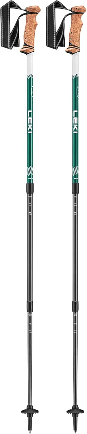Leki Trail 110-145 cm Trekkingstöcke Teleskopstöcke Wanderstöcke Weiss deep aqua-white 110-145 cm, d