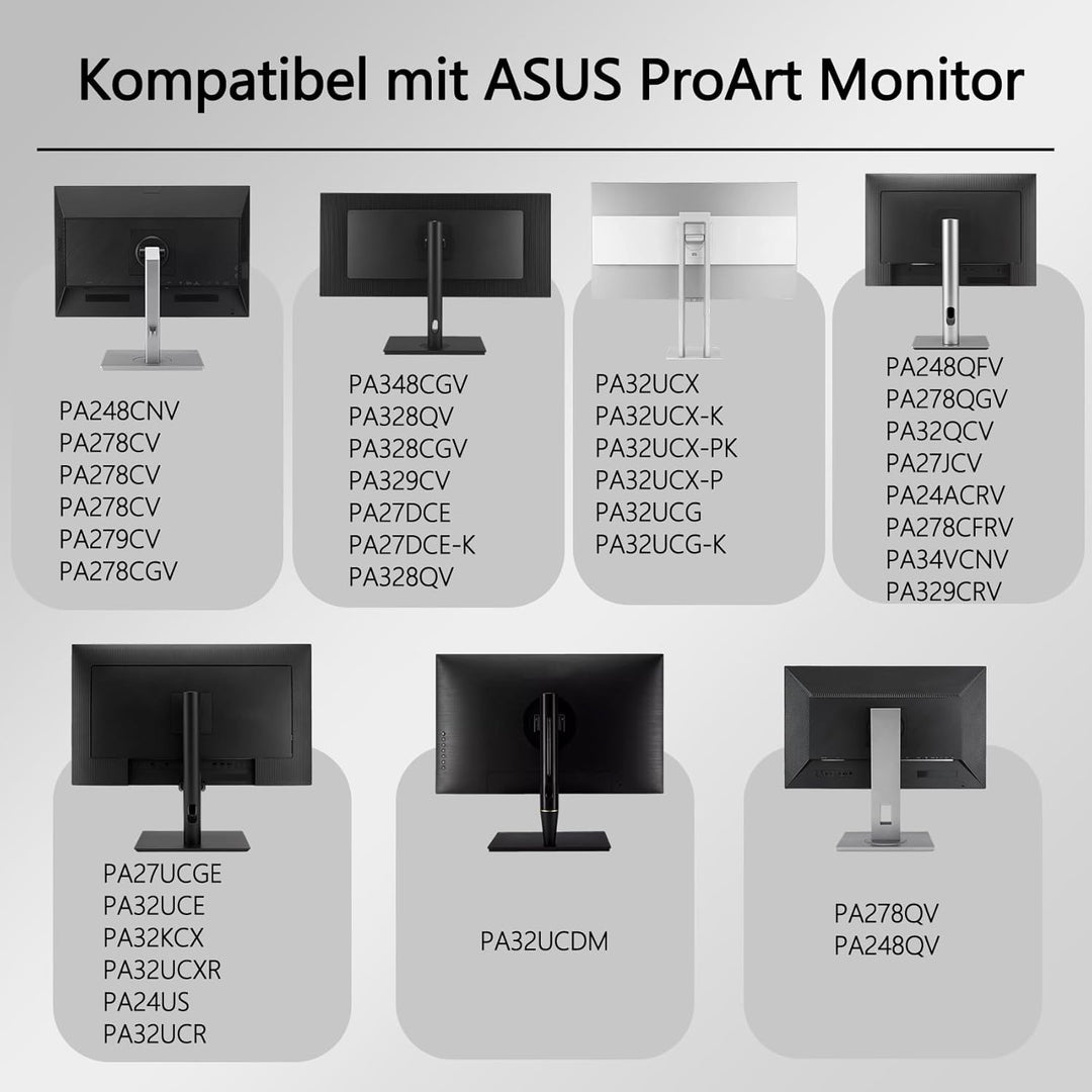 VG27AQ3A VESA-Halterungsadapter kompatibel mit ASUS ROG,ProArt,TUF Gaming-Monitoren(passend für VG27