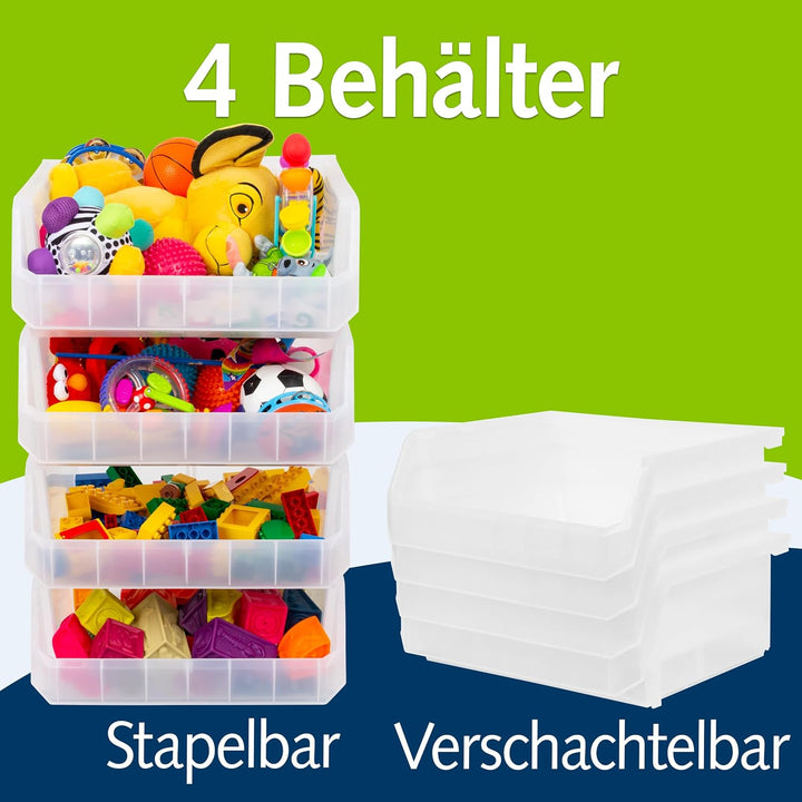 Kunststoffbehälter zur Organisation und Aufbewahrung, für Schrank, Küche, Büro, Garage oder Speiseka