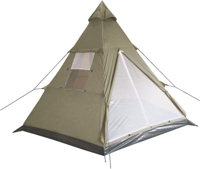 Indianer Zelt, "Tipi", oliv, Mittelmast, Grösse 290 x 270 x 225
