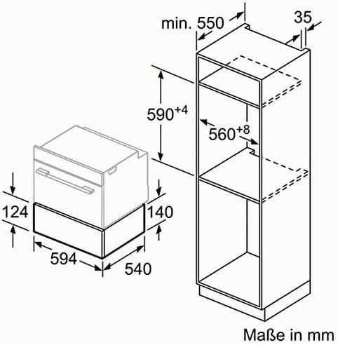 Siemens BI510CNR0 iQ500 Wärmeschubladen / Edelstahl/Schwarz / Grifflos mit push und pull Öffnung