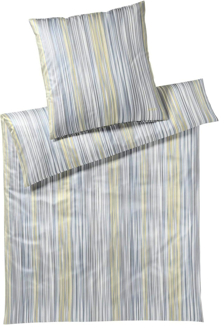 Joop! Bettwäsche Pinstripe Lemon 1 Bettbezug 135 x 200 cm + 1 Kissenbezug 80 x 80 cm, 1 Bettbezug 13
