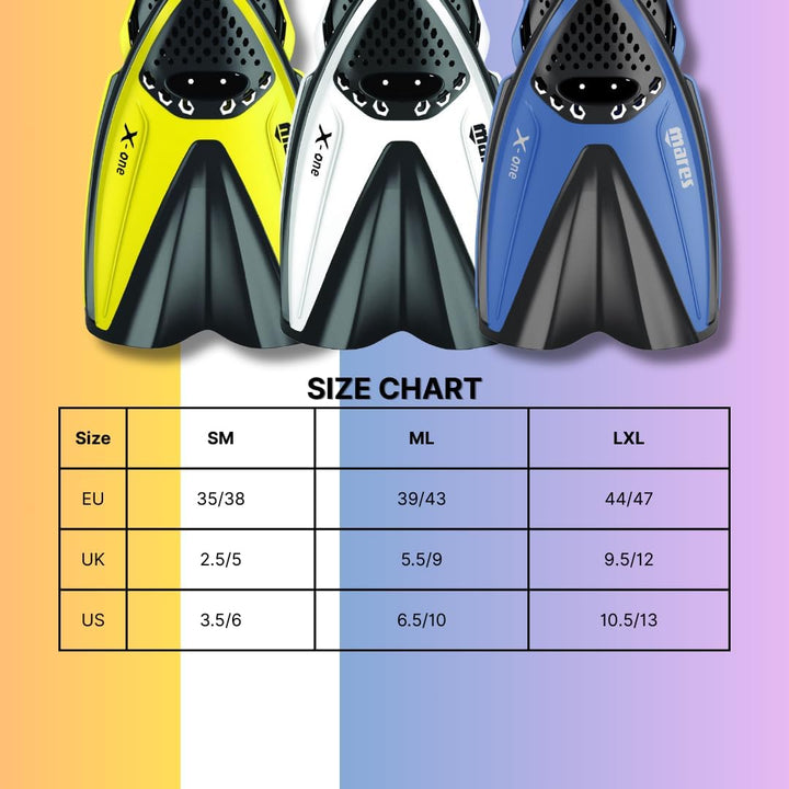 Flosse Mares Aquazone X-One, Schnorchelflosse Erwachsene – Unisex Blau L-XL, Blau L-XL