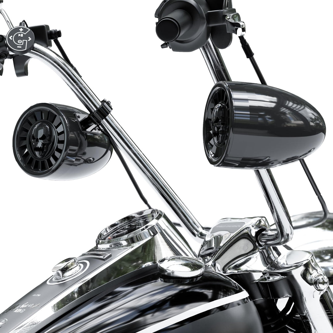 Bluetooth-Motorrad-Lautsprecher, 12,7 cm (5 Zoll), wasserdicht, Motorrad-Stereoanlage, eingebauter V