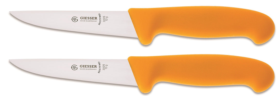 Giesser 2X Messer Stechmesser gelb 13 cm Klingenlänge - Profimesser