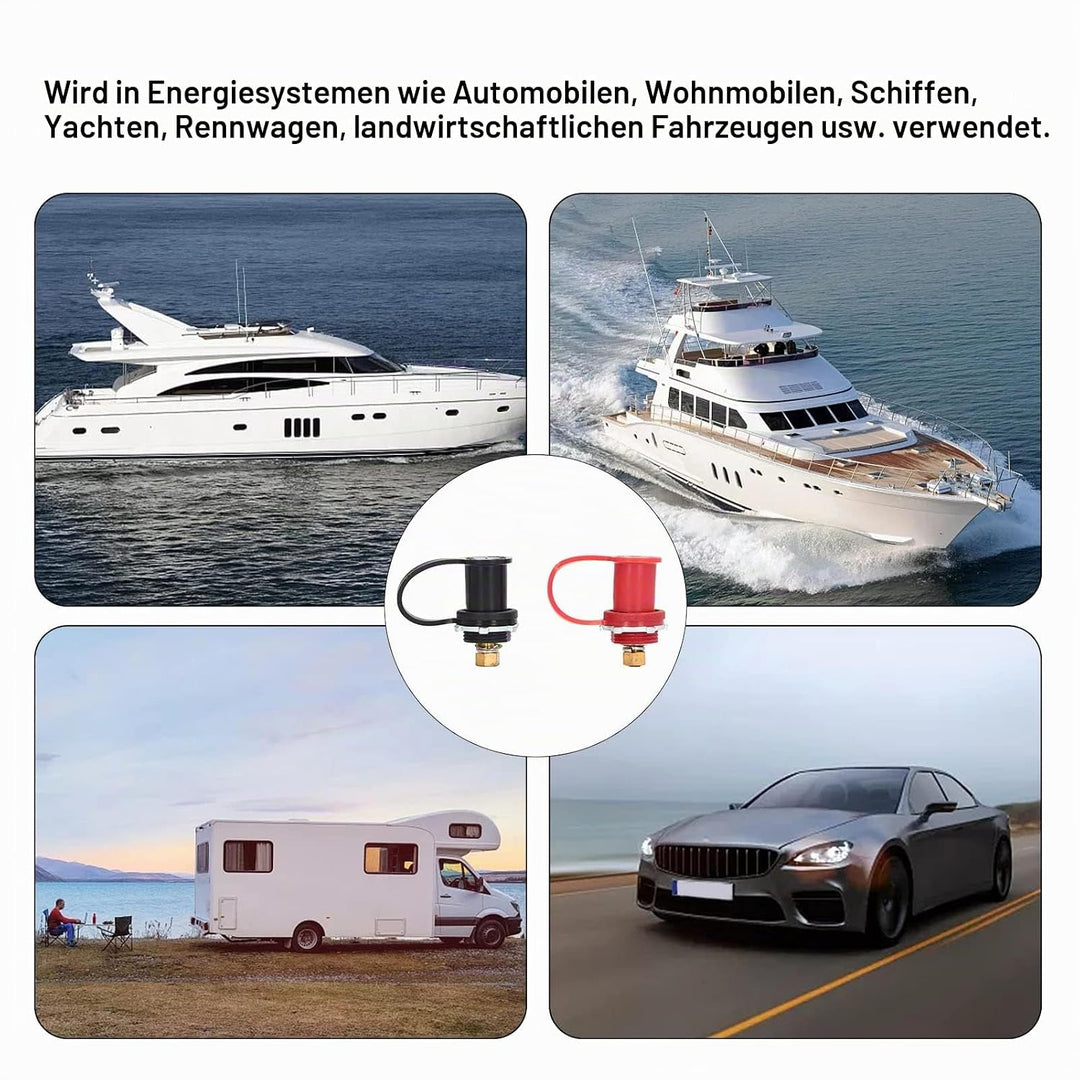 Batteriepole Adapter 250A Batterieklemmen Ladesäulen Kit für Auto Wohnmobile Boote