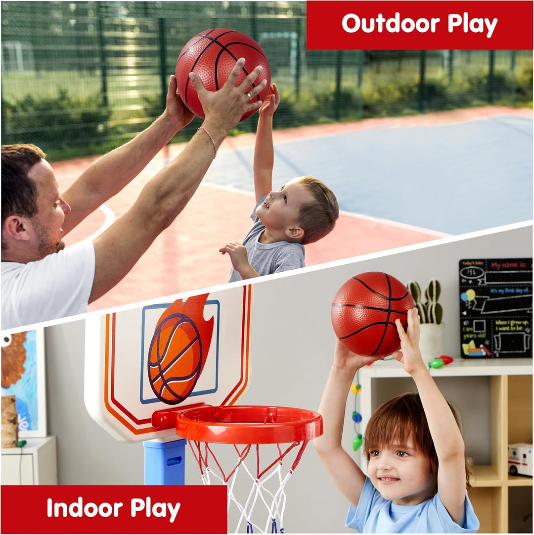 JOYIN Basketballkorb Kinder,Mini Basketballkorb Outdoor Indoor mit Ständer Höhenverstellbarer 75-105