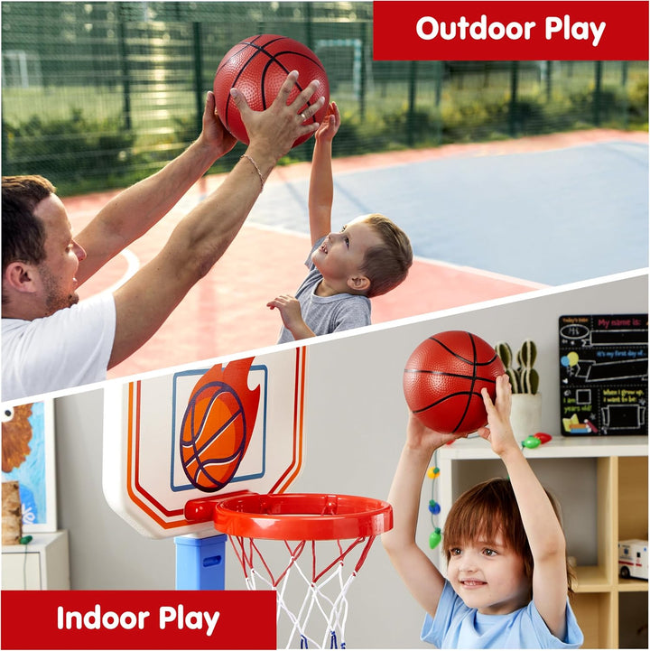JOYIN Basketballkorb Kinder,Mini Basketballkorb Outdoor Indoor mit Ständer Höhenverstellbarer 75-105