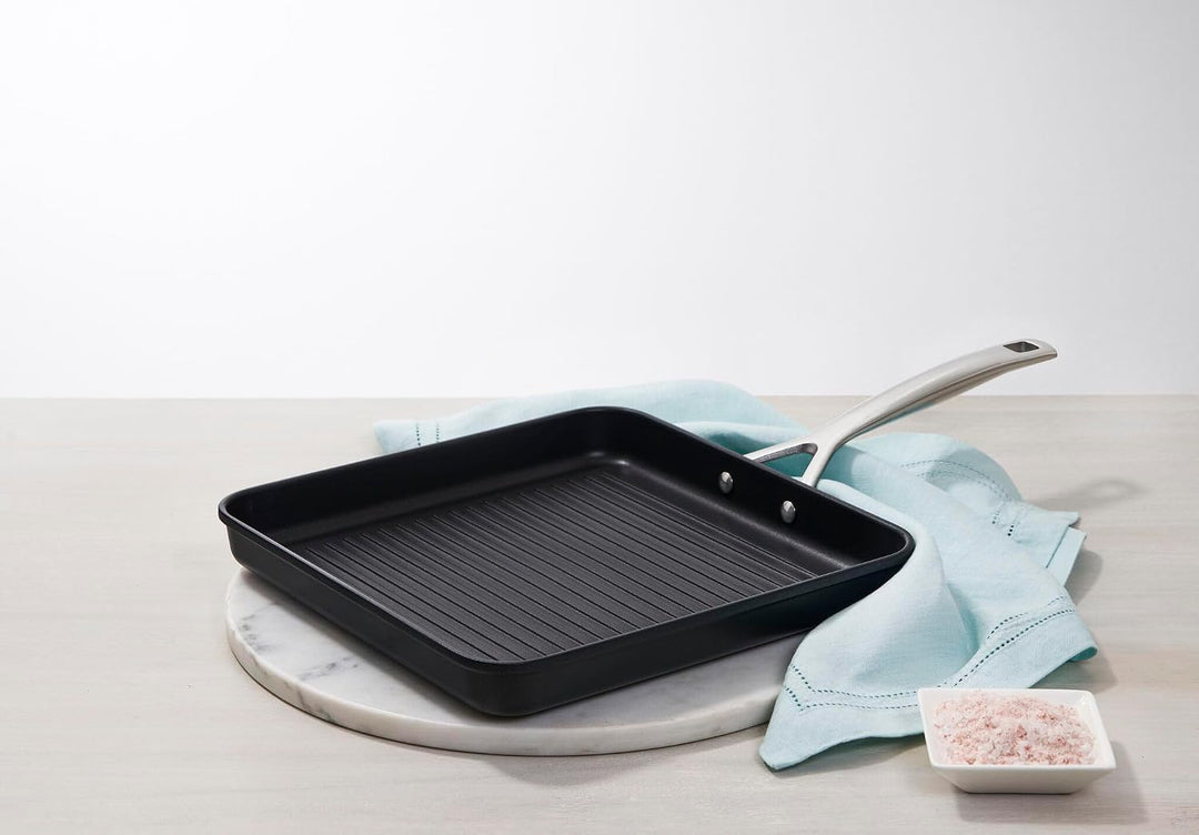 Le Creuset Aluminium-Antihaft Grillpfanne, 28 cm, Mit Rillen, Für alle Herdarten inkl. Induktion gee