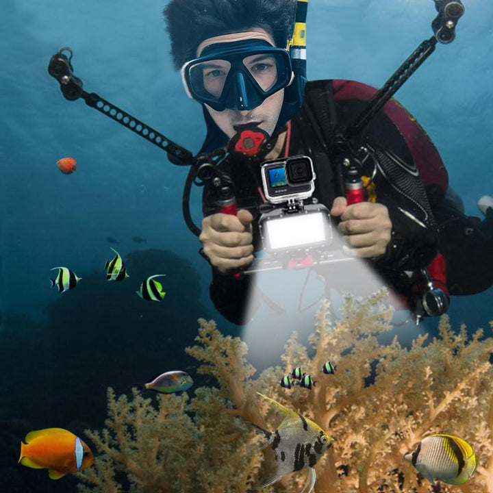 Suptig Unterwasserlichter Tauchlicht 84 LED High Power Dimmbar Wasserdichtes LED-Videolicht Wasserdi