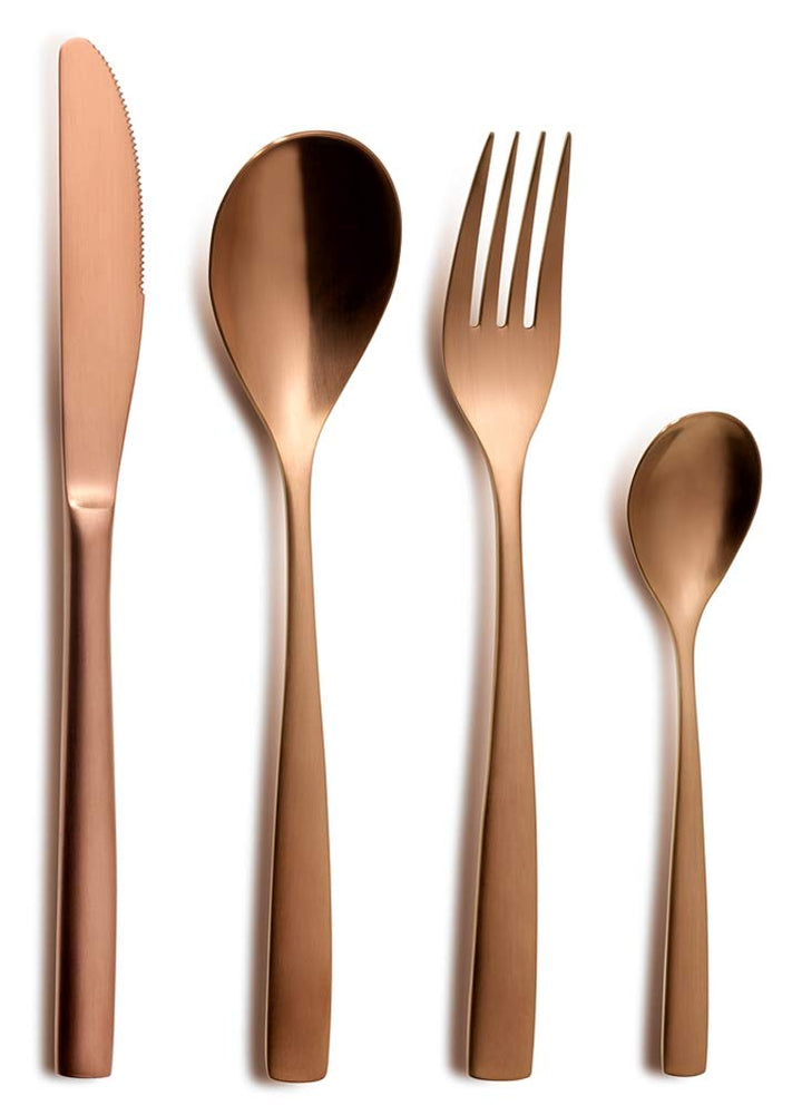 Topkapi Gourmet-Küche - 6323 Kupfer – Besteck Lady Copper, 24-tlg Besteck-Set, Edelstahl in Farbe Ku