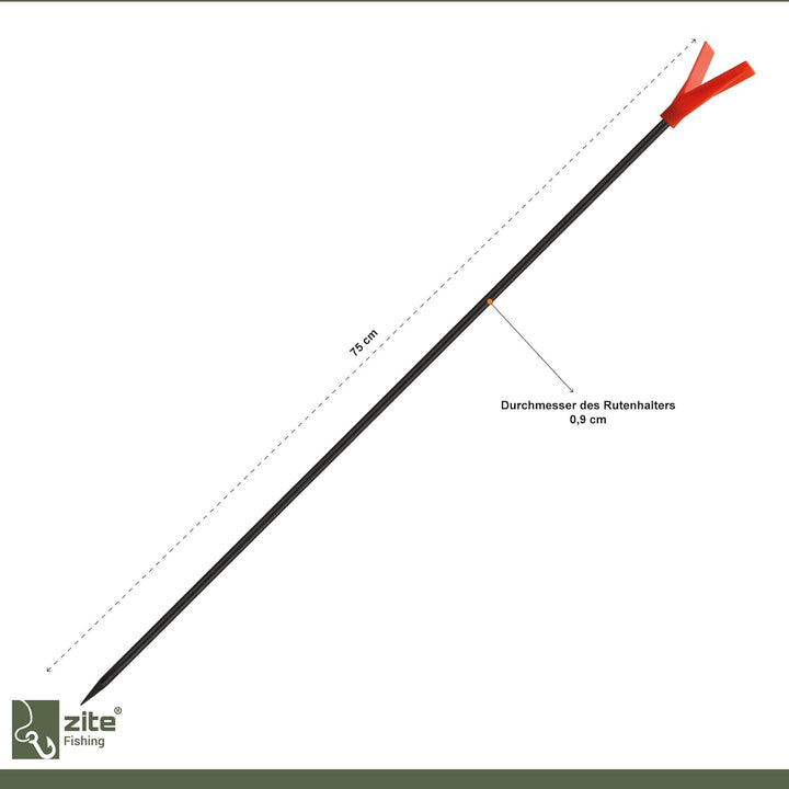 Zite Fishing Rutenhalter Angel 75 cm –V-Rutenhalter mit Schnurlaufkerbe, Rutenauflage Angeln, Rod Po