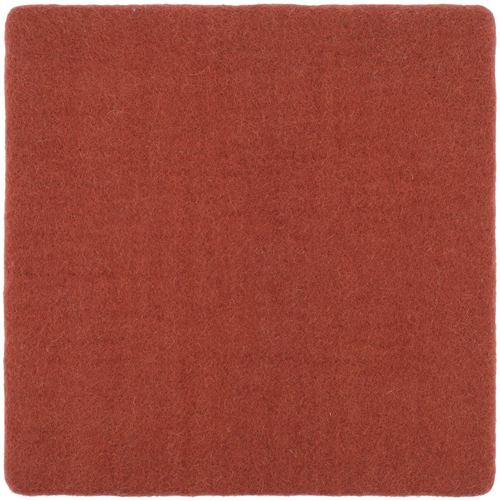 myfelt Flache Filz Sitzauflage, Filz Stuhlauflage - Lora - quadratisch, 36x36 cm, Rostrot, Rostrot