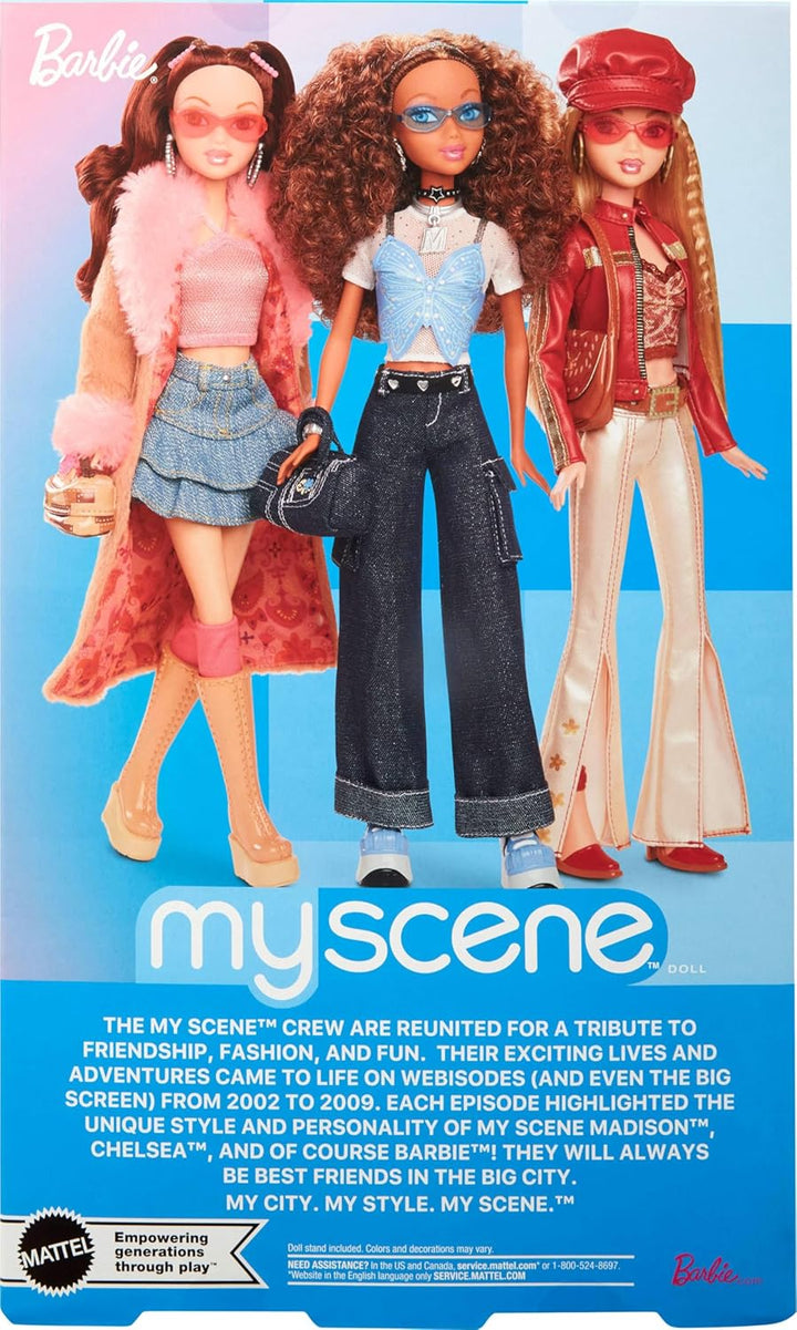 Barbie Signature My Scene Puppe und Accessoires, Madison im von der Jahrtausendwende inspirierten O